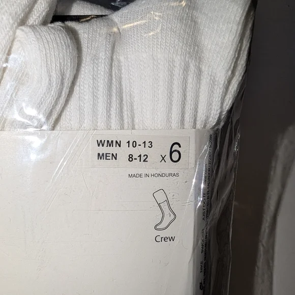 Nike Everyday Plus White Crew Socks Large - Picture 2 of 5
